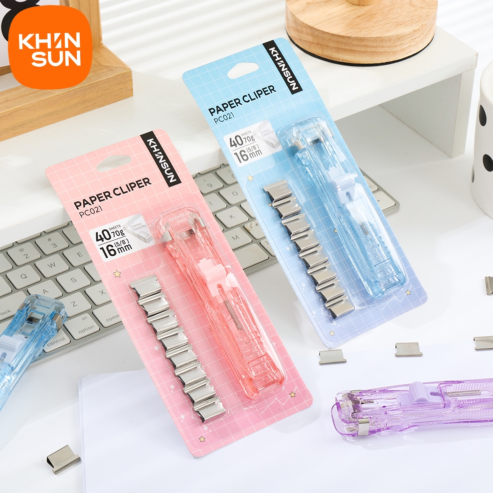 Khinsun Kẹp Giấy Nhiều Màu Trong Suốt Có Thể Tái Sử Dụng