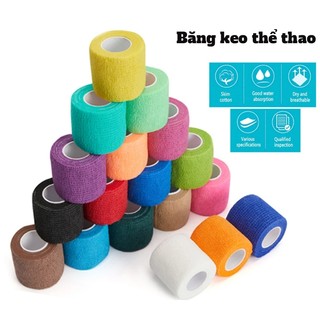 Băng keo thể thao băng quấn cổ chân băng cuốn cổ chân, băng quấn cao su non tự dính gối cổ chân cổ tay giảm chấn thương