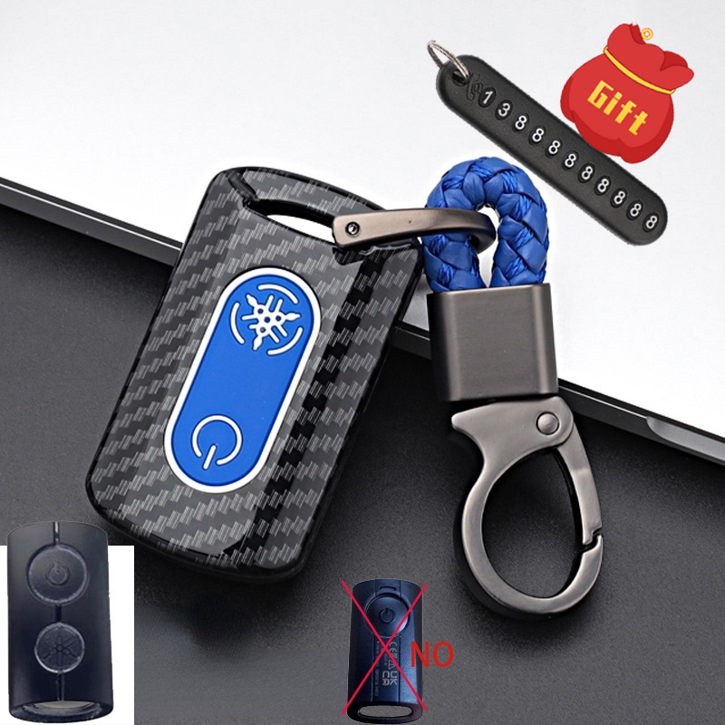 Vỏ Silicon Họa Tiết Sợi Carbon Bọc Chìa Khóa Điều Khiển Từ Xa Cho Yamaha XMAX AEROX NVX NMAX Y16ZR NVX155 XMAX300 AEROX QBIX Sniper 2021