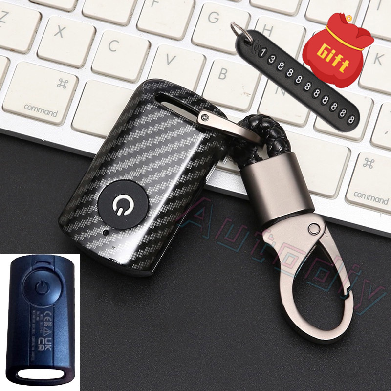 Vỏ Silicon Họa Tiết Sợi Carbon Bọc Chìa Khóa Điều Khiển Từ Xa Cho Yamaha XMAX AEROX NVX NMAX Y16ZR NVX155 XMAX300 AEROX QBIX Sniper 2021