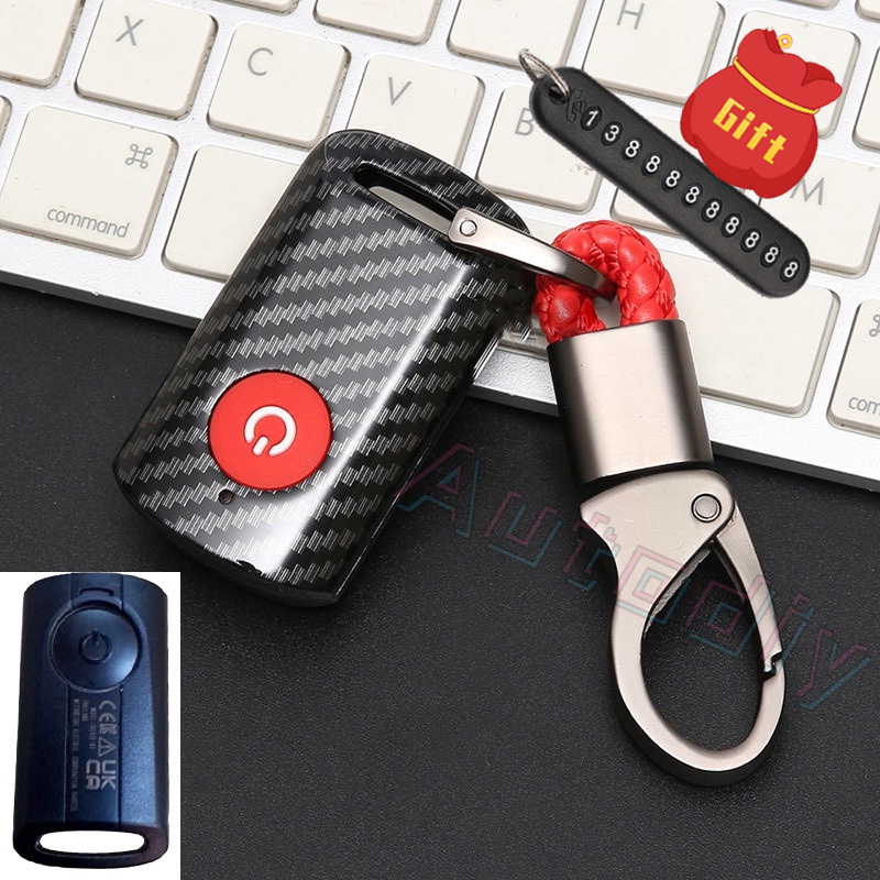 Vỏ Silicon Họa Tiết Sợi Carbon Bọc Chìa Khóa Điều Khiển Từ Xa Cho Yamaha XMAX AEROX NVX NMAX Y16ZR NVX155 XMAX300 AEROX QBIX Sniper 2021