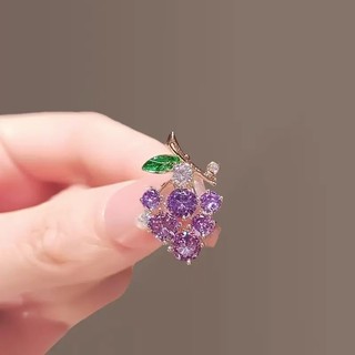 Ghim cài áo hình chùm nho đính đá zircon thời trang cao cấp cho nữ
