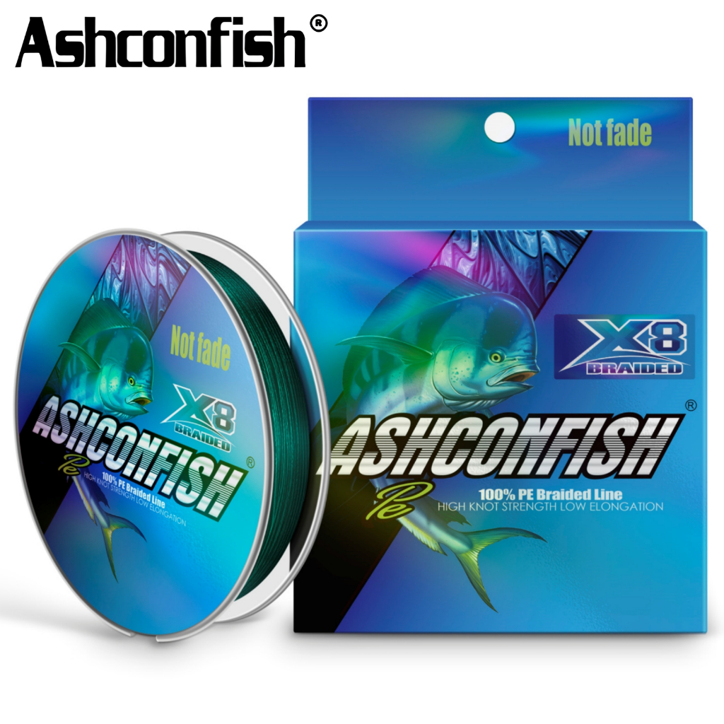 Ashconfish Cuộn Dây Câu Cá Bện 8 Sợi 100M Không Phai Màu
