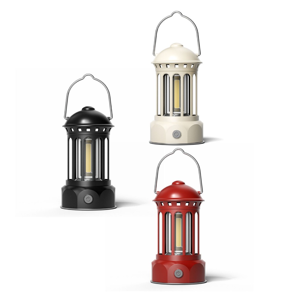 Comfortstyle Đèn Lồng Cắm Trại COB Retro ABS Sắt Mạ Chrome Di Động Cho Câu Cá Ngoài Trời cxmin05.vn