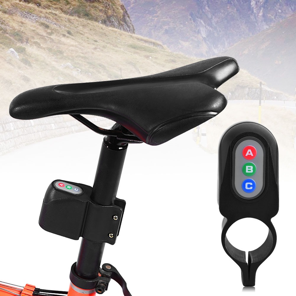 Comfortstyle Đen Đi xe đạp Xe Chống trộm An toàn Khóa mã 4 chữ số Công cụ báo động an ninh cxmin05.vn