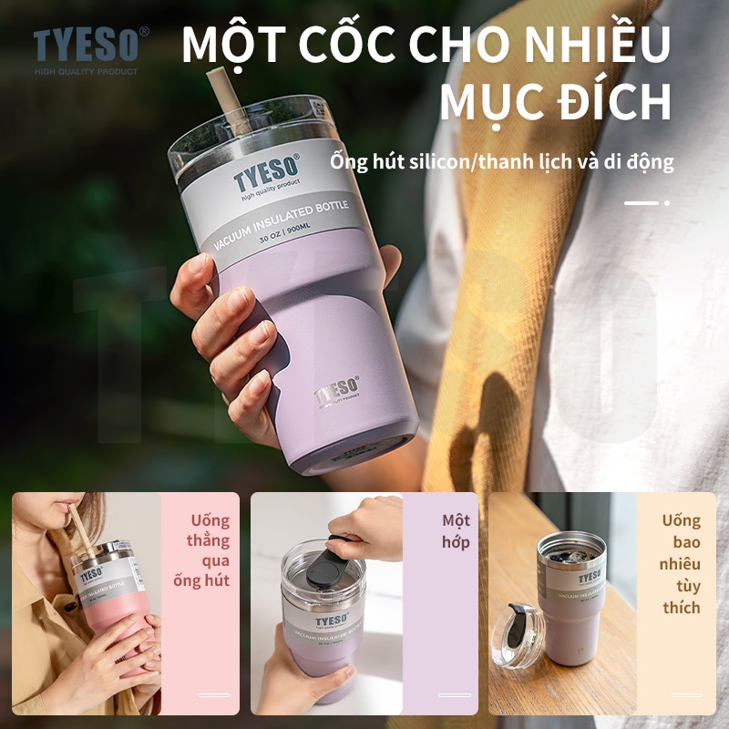 Bình Đựng Nước Nóng / Lạnh Chân Không Bằng Thép Không Gỉ tyeso