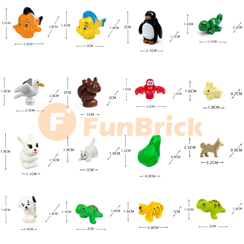 Dễ Thương Đồ Chơi Lắp Ráp Mô Hình Động Vật Bằng Nhựa Cho Bé diy