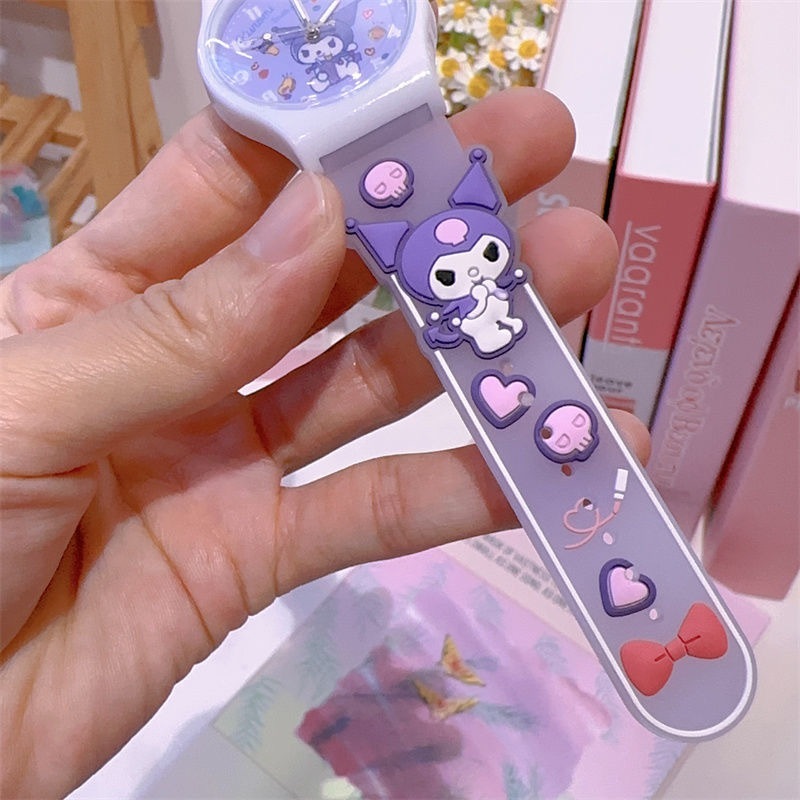 Sanrio Đồng Hồ Đeo Tay Dây Silicon Dẻo Họa Tiết Hoạt Hình my melody Dễ Thương Cho Bé