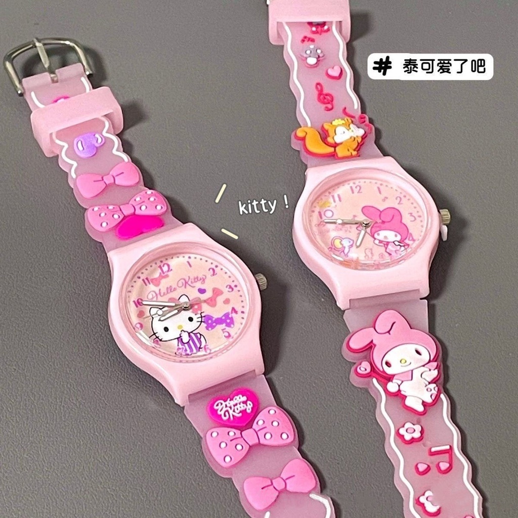 Sanrio Đồng Hồ Đeo Tay Dây Silicon Dẻo Họa Tiết Hoạt Hình my melody Dễ Thương Cho Bé