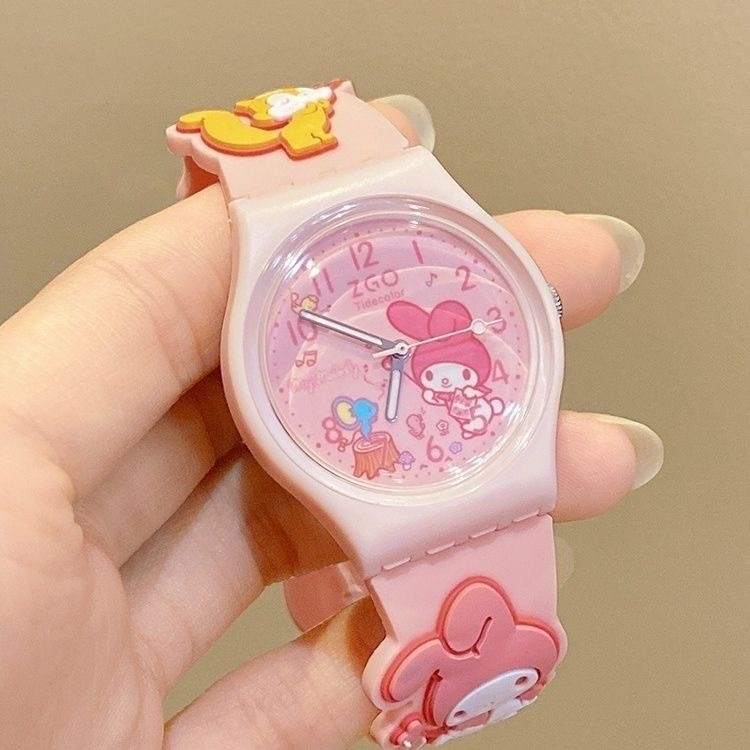 Sanrio Đồng Hồ Đeo Tay Dây Silicon Dẻo Họa Tiết Hoạt Hình my melody Dễ Thương Cho Bé