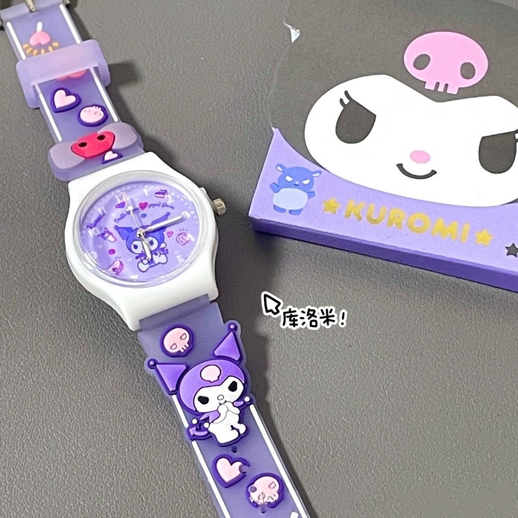 Sanrio Đồng Hồ Đeo Tay Dây Silicon Dẻo Họa Tiết Hoạt Hình my melody Dễ Thương Cho Bé