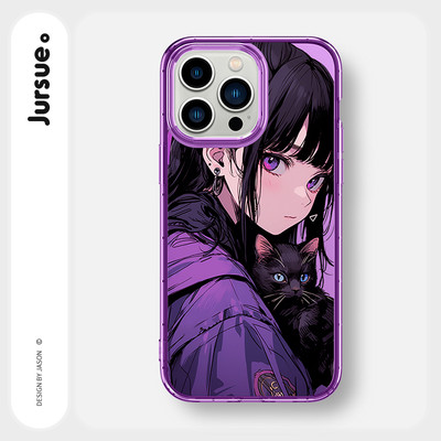 Ốp lưng JURSUE mềm dễ thương đẹp anime Cho iPhone 16 15 14 13 12 11 Pro Max SE 2020 X XR XS ip 8 7 Plus XYY4417