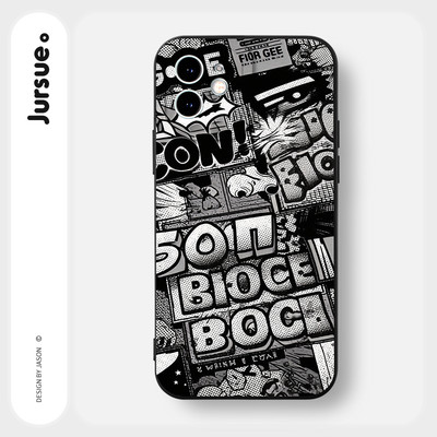 Ốp lưng JURSUE chống bẩn mềm nam ngộ nghĩnh ngầu Cho iPhone 17 16 15 14 13 12 11 Pro Max SE 2020 X XR XS ip 8 7 Plus XYY4408