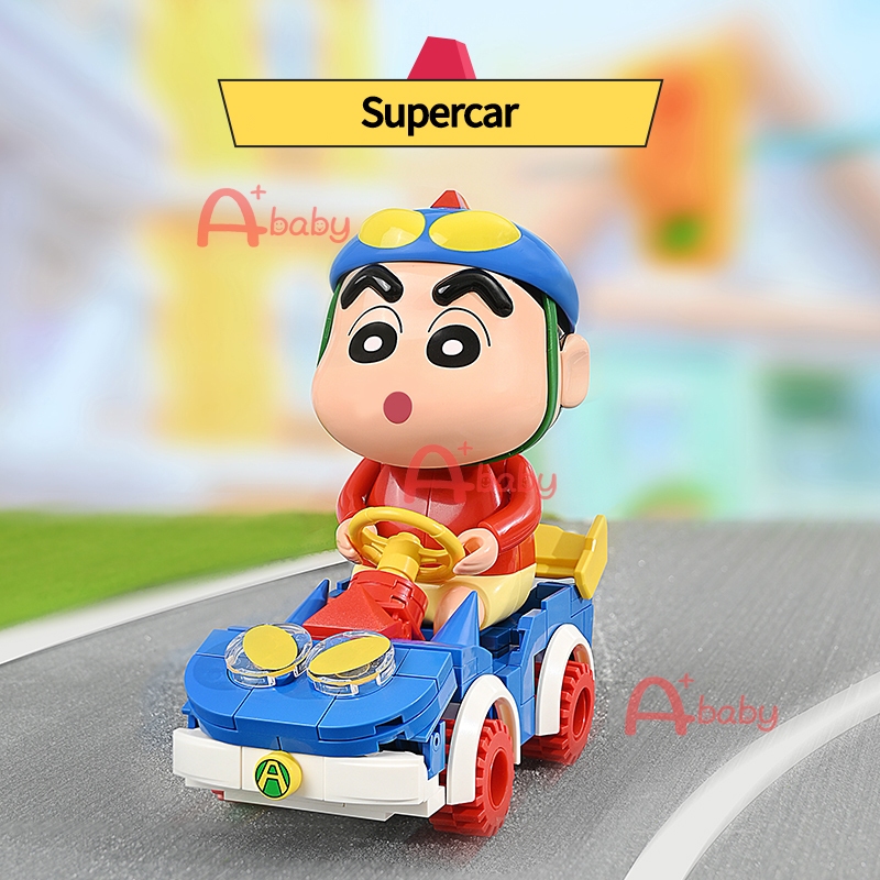 Keeppley Crayon Shin-chan Đồ Chơi Lắp Ráp Mô Hình Xe Hơi shin-chan mini