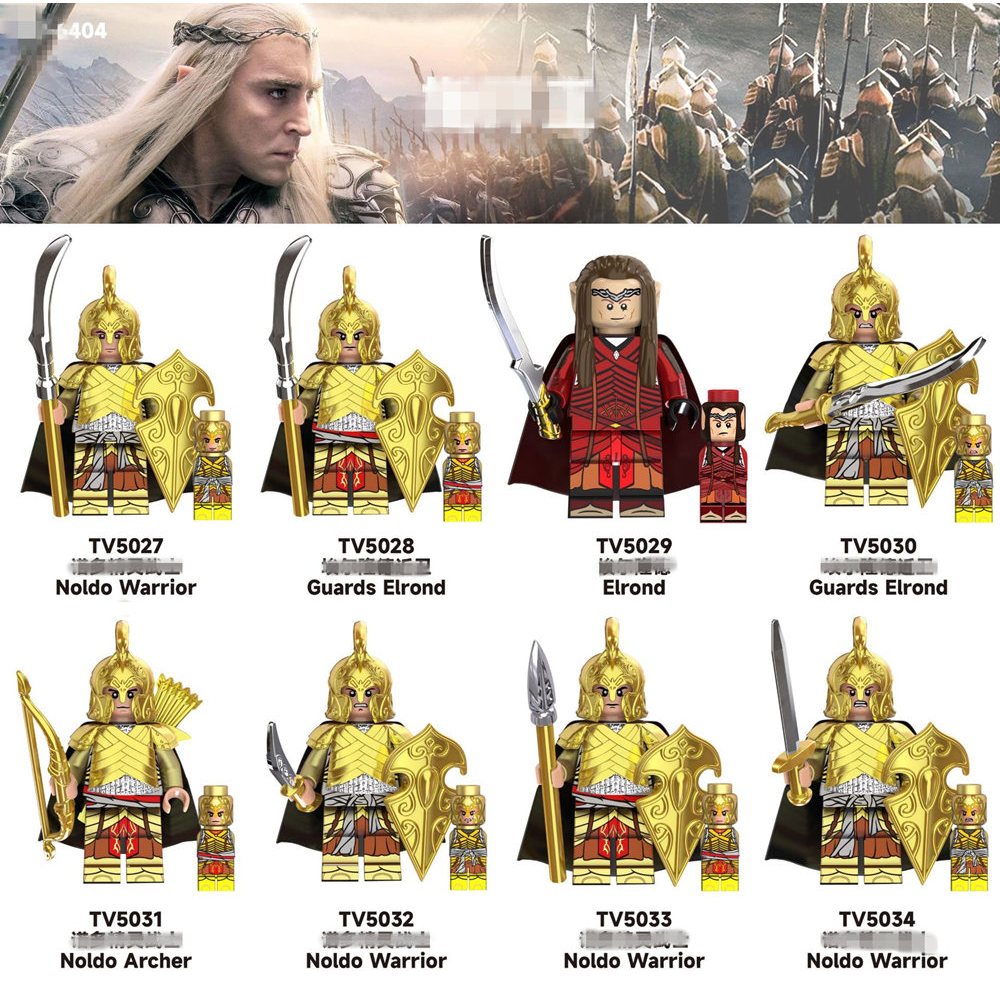 Khối Đồ Chơi Lắp Ráp Mô Hình Nhân Vật Elen Warriorarcher noldo elrond the lord of the rings tv6404