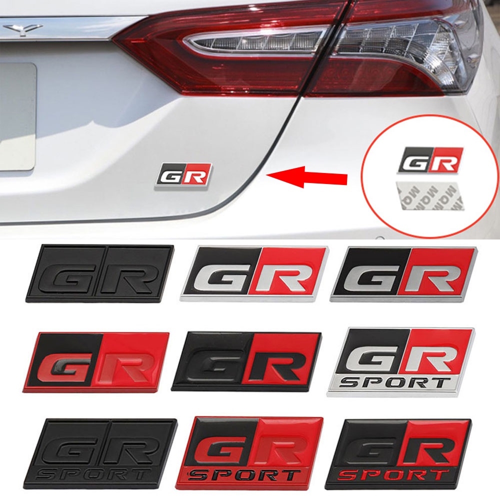Logo Nổi 3D Bằng Kim Loại Dán Trang Trí Xe Hơi Toyota Sport GR Sport C-HR RAV4 Avensis Prado Prius