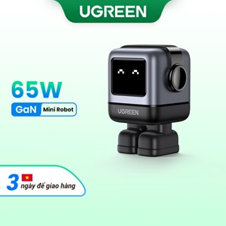 Ugreen RoboGaN 65W 30W USB C USB A Bộ sạc Robot Mini Nexode 3 cổng GaN Bộ sạc nhanh cho iPhone 14 / 14 Pro Max / Macbook Air / iPad Pro / iPad Mini