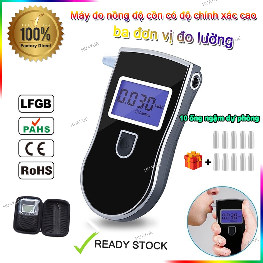 Máy thổi nồng độ cồn, Máy đo nồng độ cồn,Máy thổi cồn trong hơi thở CHÍNH HÃNG AT-818 ( miễn phí 10 miệng)