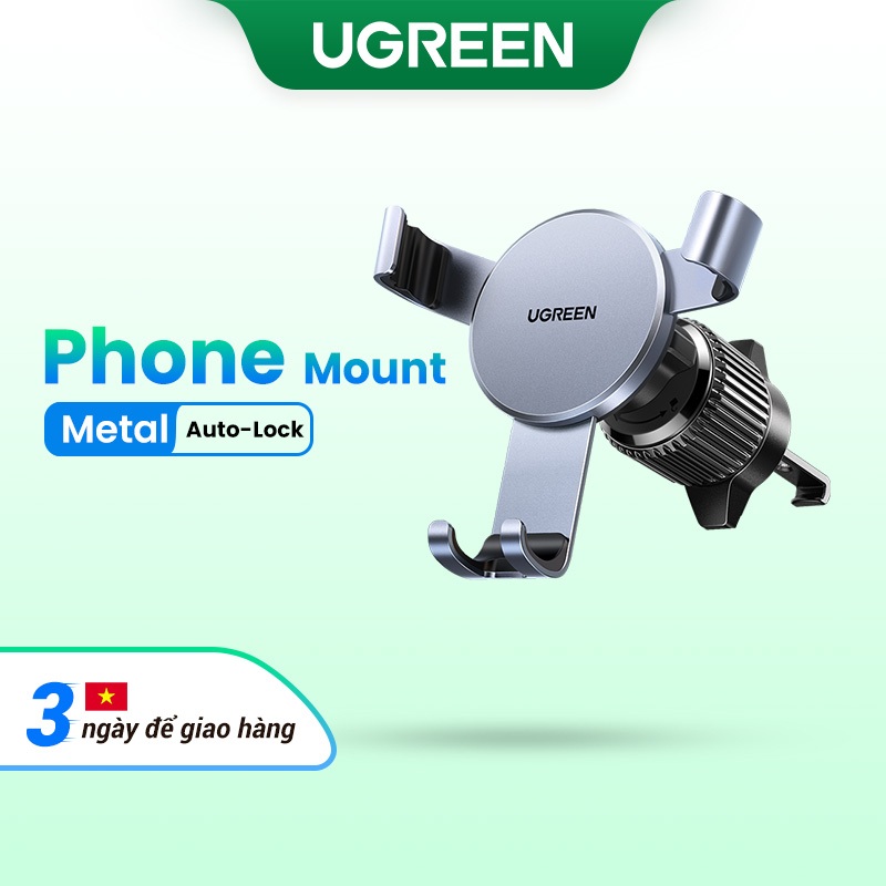 Giá đỡ điện thoại ô tô UGREEN cho Xiaomi Samsung Iphone 12 13 14 gắn cửa gió