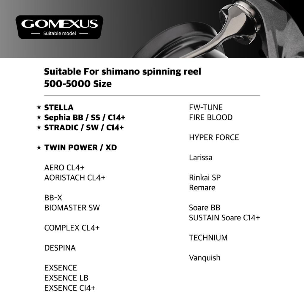 Gomexus Con lăn dây máy câu Shimano Hợp kim titan Cho shimano stella twin power stradic vanford vanquish soare