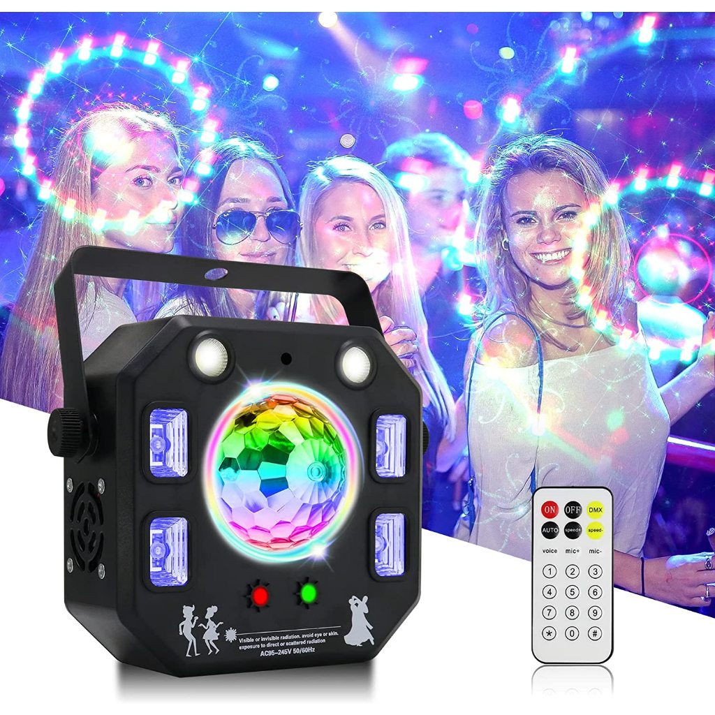 Đèn Bàn Disco 4 Trong 1 Ánh Sáng Đỏ Và Xanh Lá / UV Điều Khiển Bằng Giọng Nói Tương Thích Với DMX Cho DJ Disco