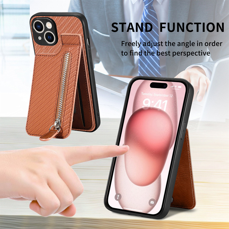 Bao Da Điện Thoại Nắp Lật Kèm Ngăn Đựng Thẻ Khóa Kéo Cho Xiaomi 13 12 12T 11T Mi 11i 11X 11 10 Pro Lite 5G