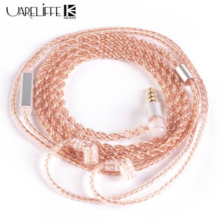 Tai nghe Uareliffe KBEAR Thay thế cáp 4N 4 lõi Tai nghe âm thanh HiFi bằng đồng không chứa oxy Dây nâng cấp với đầu nối MMCX / 2Pin / QDC / TFZ cho đầu nối KZ EDX ZS10 TRN MT1