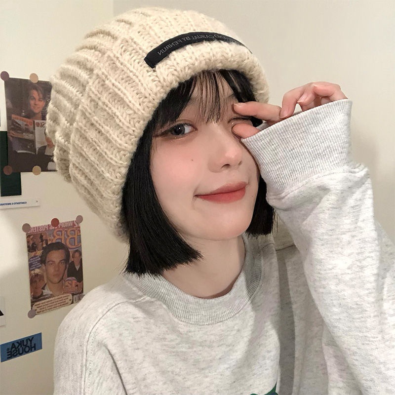 Mũ beanie Dệt Kim Thời Trang Mùa Thu Đông Hàn Quốc Dành Cho Nữ Và Nam