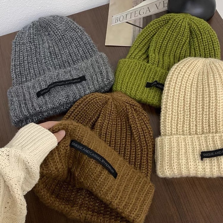 Mũ beanie Dệt Kim Thời Trang Mùa Thu Đông Hàn Quốc Dành Cho Nữ Và Nam