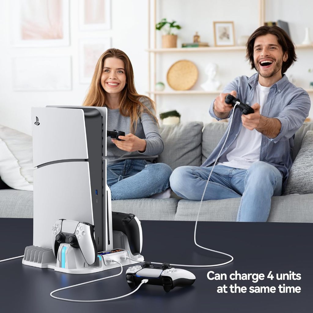 Giá Đỡ Làm Mát ps5 slim + Bộ Điều Khiển Sạc Cho ps5 slim 12 Cái Playstation 5 slim