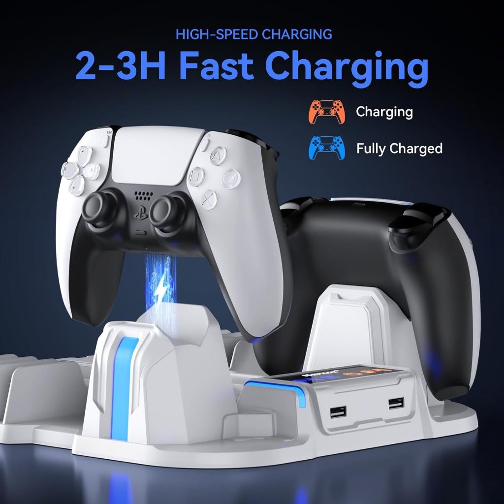 Giá Đỡ Làm Mát ps5 slim + Bộ Điều Khiển Sạc Cho ps5 slim 12 Cái Playstation 5 slim
