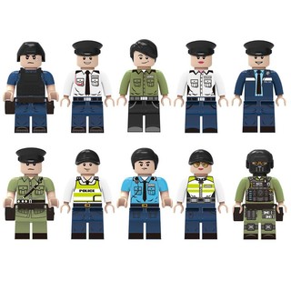 Set 10 Mô Hình Cảnh Sát Mini Cho Bé