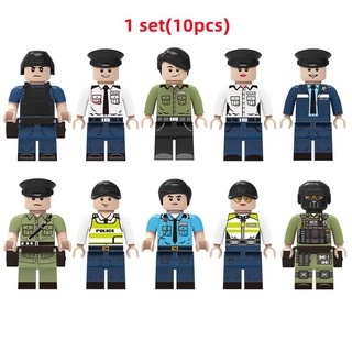 Set 10 Mô Hình Cảnh Sát Mini Cho Bé