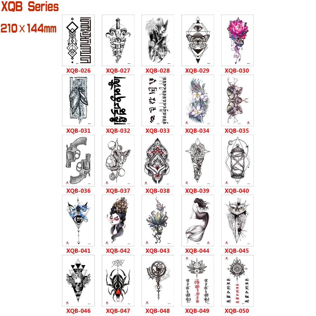 Set 40 Hình Xăm Dán Tạm Thời Chống Thấm Nước Lâu Trôi 15 Ngày / Giả