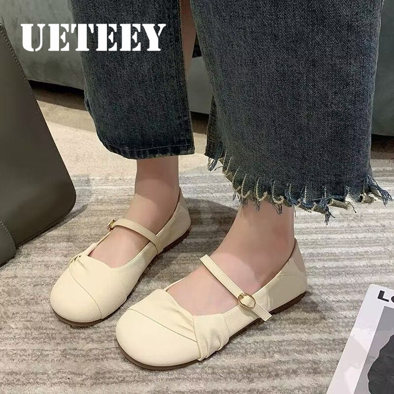 UETEEY giày búp bê Mary Jane Lolita Đế da mềm đế êm thời trang 2023 Phong cách Hàn Quốc Thoải mái Thời trang B28G19V 36Z230909