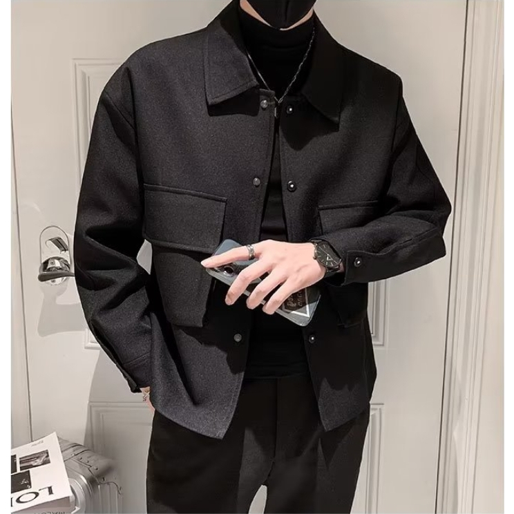 【M-3XL】Phong cách mới của người đàn ông dày lông ngắn mùa thu và mùa đông thời trang của người đàn ông xuống áo khoác rộng của người đàn ông xuống áo khoác mùa đông xuống cực