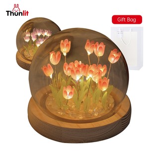 Thunlit Tulip Ánh Sáng Đèn 9 Hoa DIY Hoa Tulip Đèn Ngủ Tặng Bạn Gái Bạn Trai Sinh Nhật Giáng Sinh Lễ Tình Nhân