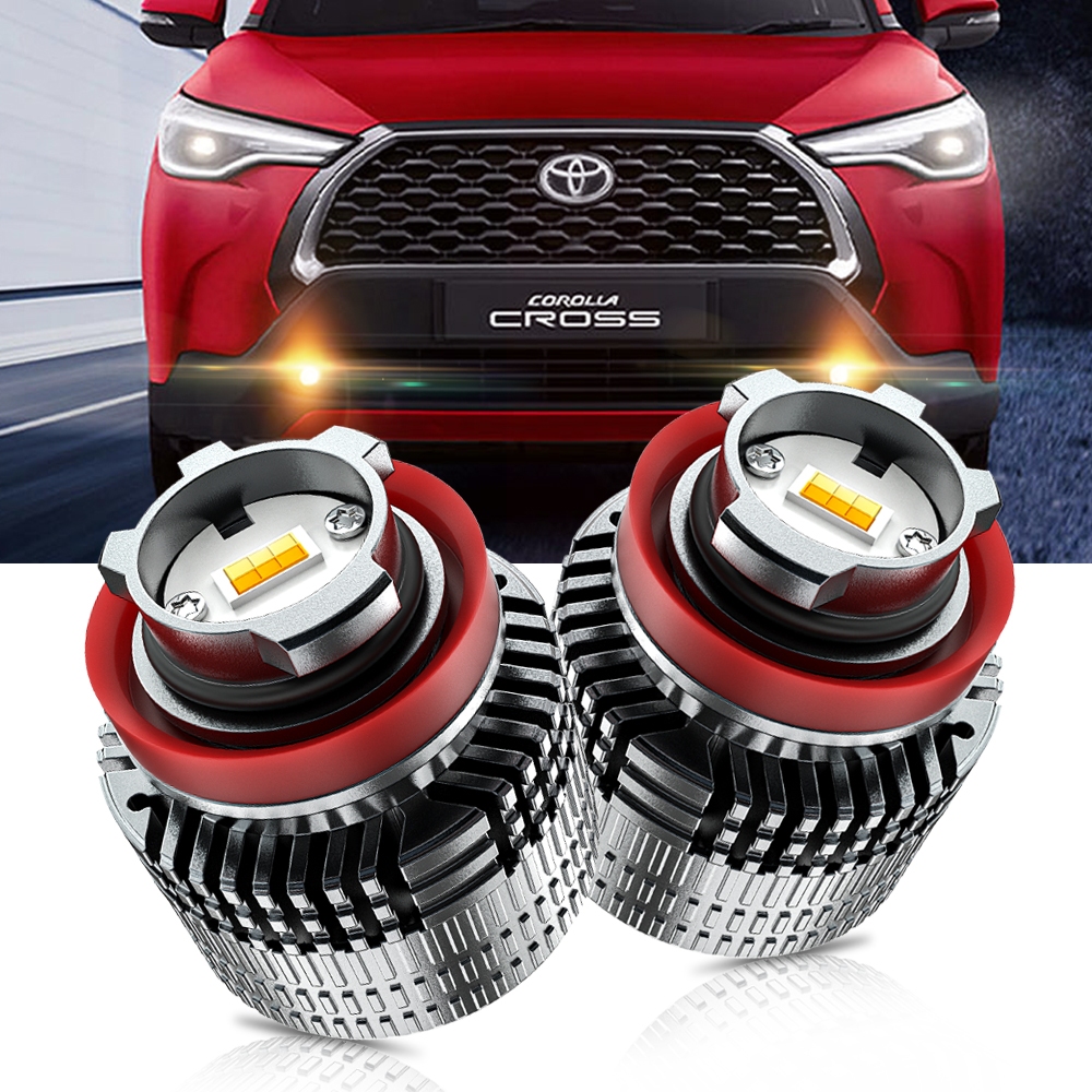 Bộ 2 Đèn led Sương Mù Hai Màu l1b 14000lm Cho toyota corolla 2018 / 2019 / 2021 / 2022 6000k / 3000k