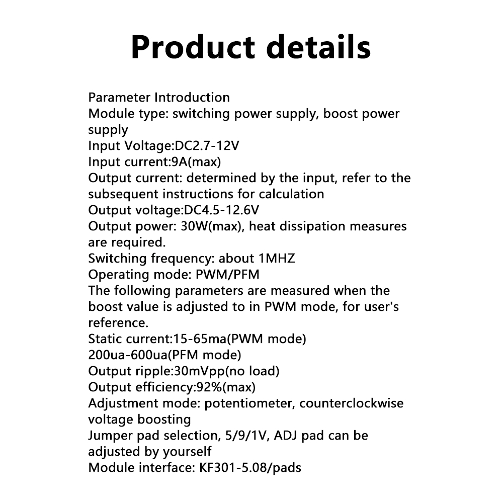 Mô Đun Điều Chỉnh Tăng Áp voktta tps61088 5v 9v 12v pwm /pfm 10a 1mhz