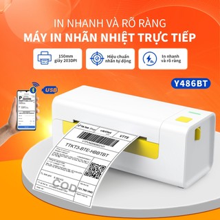 Máy in đơn hàng FLASHLABEL Y486 in đơn hàng, phiếu gửi, minicode, Logo Tự Dán, Bảo Hành 16 Tháng