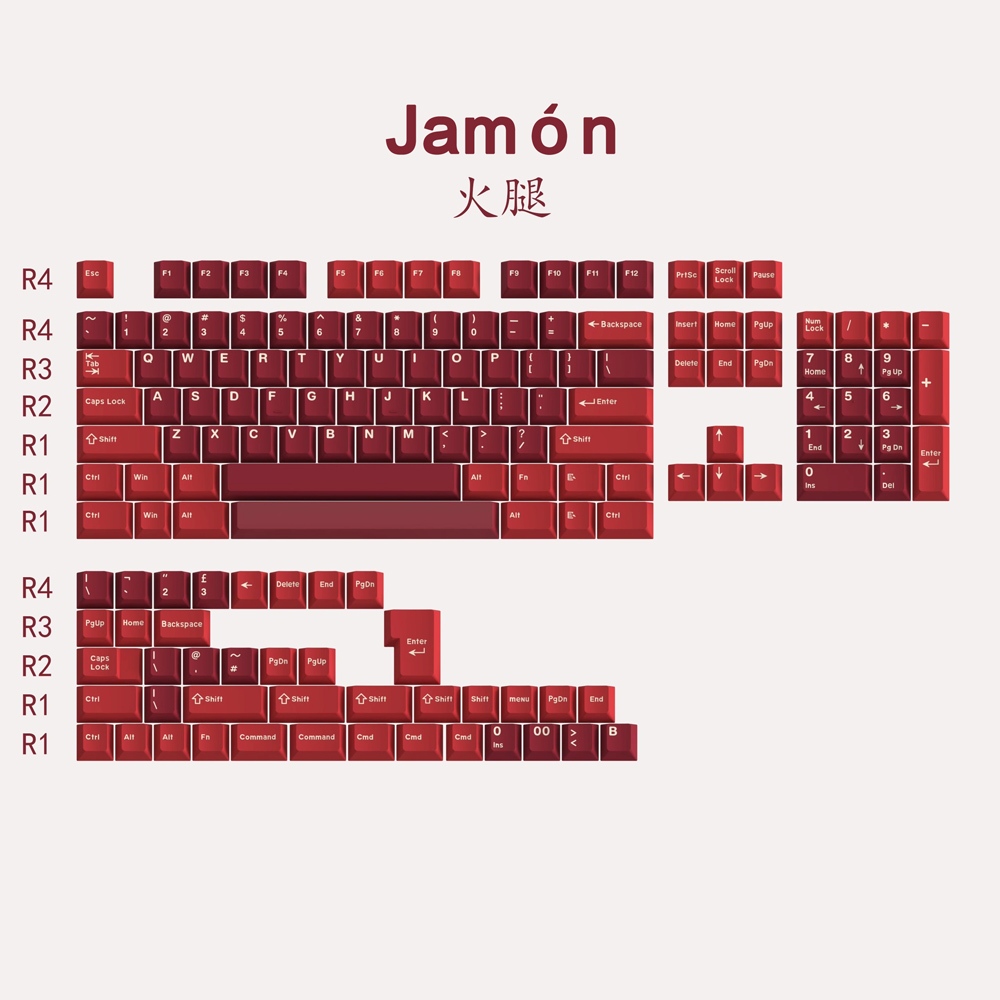 Gmk Bộ Bàn Phím Cơ 152 Phím Cho cherry profile
