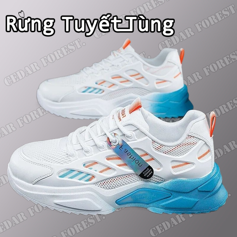 SHANMUSENLIN☘Giày thể thao vải lưới thoáng khí phong cách Hàn Quốc thời trang dành cho nam