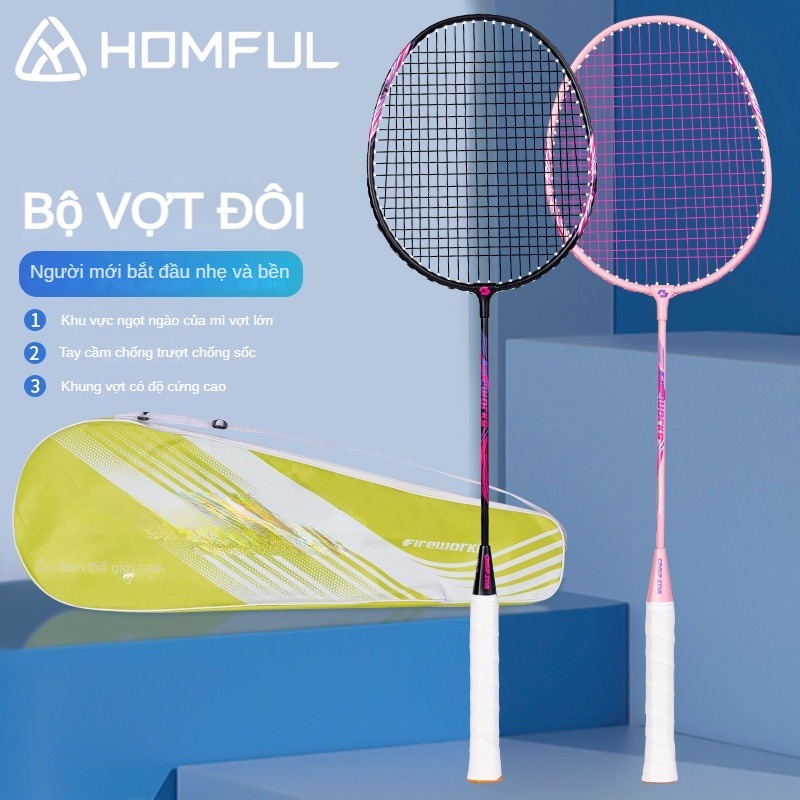 Vợt Cầu Lông chính hãng Bằng Hợp Kim Sắt Siêu Nhẹ Chuyên Dụng Cho Người Lớn Và Trẻ Em Bộ 2 Vợt Cầu Lông