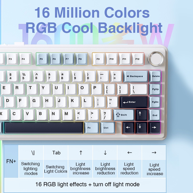 Bàn phím cơ AULA f75% 75% 80 phím rgb bluetooth 2.4g chuyên dùng để chơi game | BigBuy360 - bigbuy360.vn