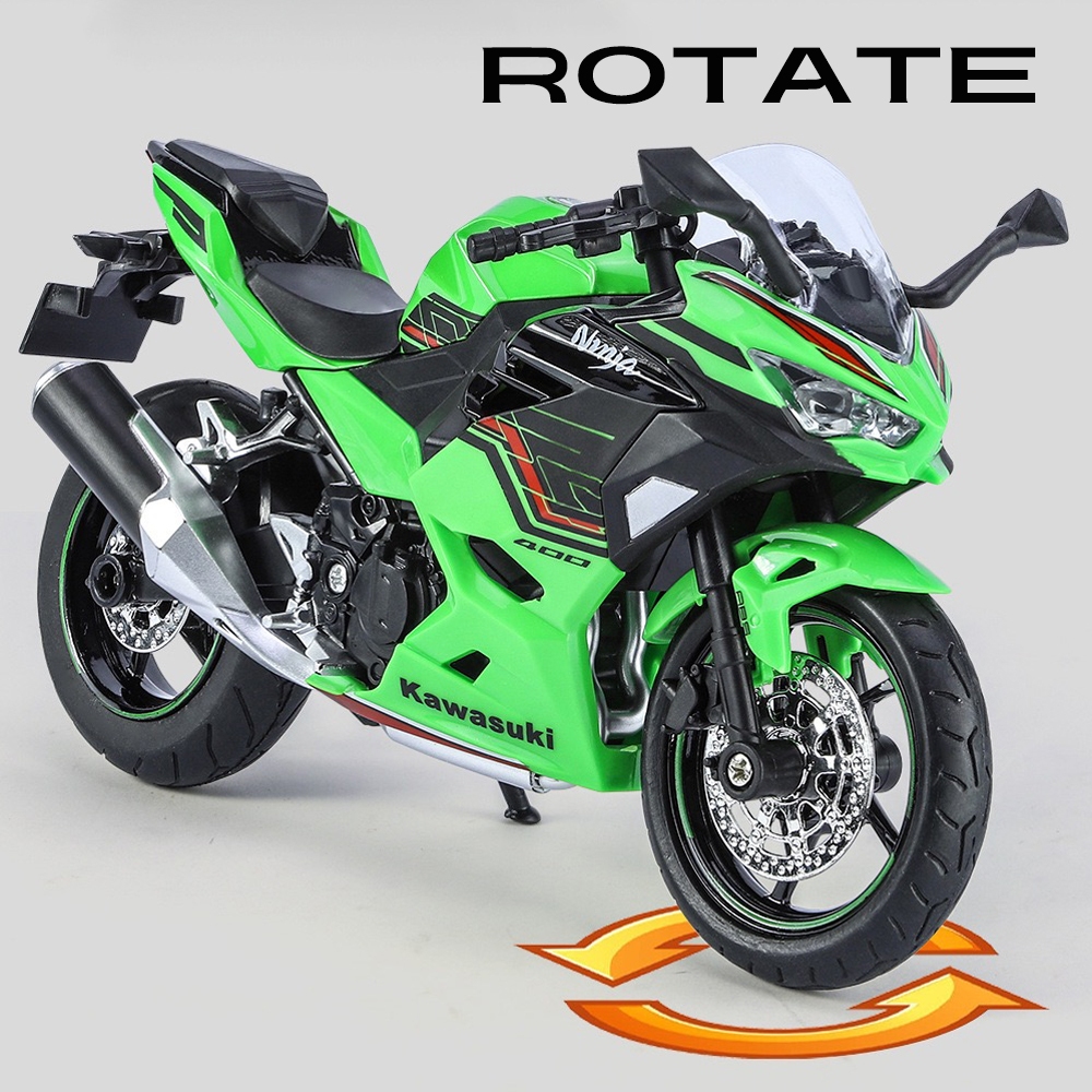 Mô Hình Xe Mô Tô kawasaki ninja 400 Bằng Hợp Kim Tỉ Lệ 1: 12
