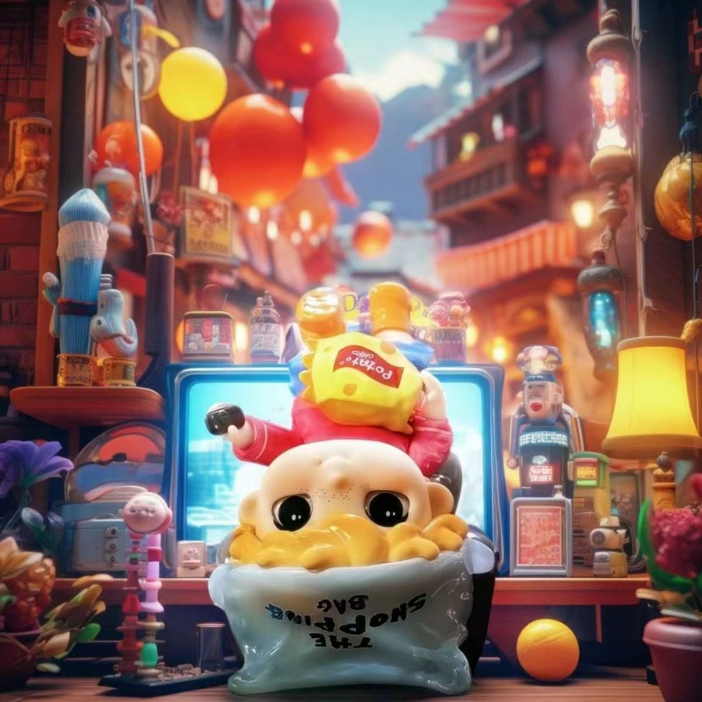 < black play} asi no. Set 4 Mô Hình Búp Bê Trang Trí Phong Cách Mới