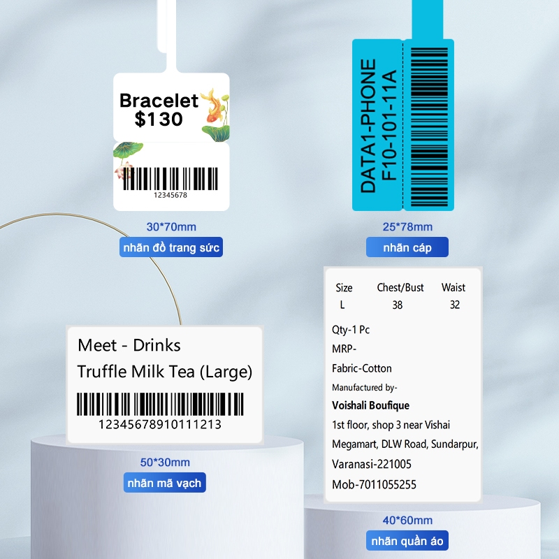 CLABEL 221D Máy In Nhiệt, Máy In Nhãn Để Bàn, Máy In Mã Vạch, Mã Vạch, Có Thể Kết Nối Điện Thoại Di Động Và Máy Tính 2 Năm Bảo Hành