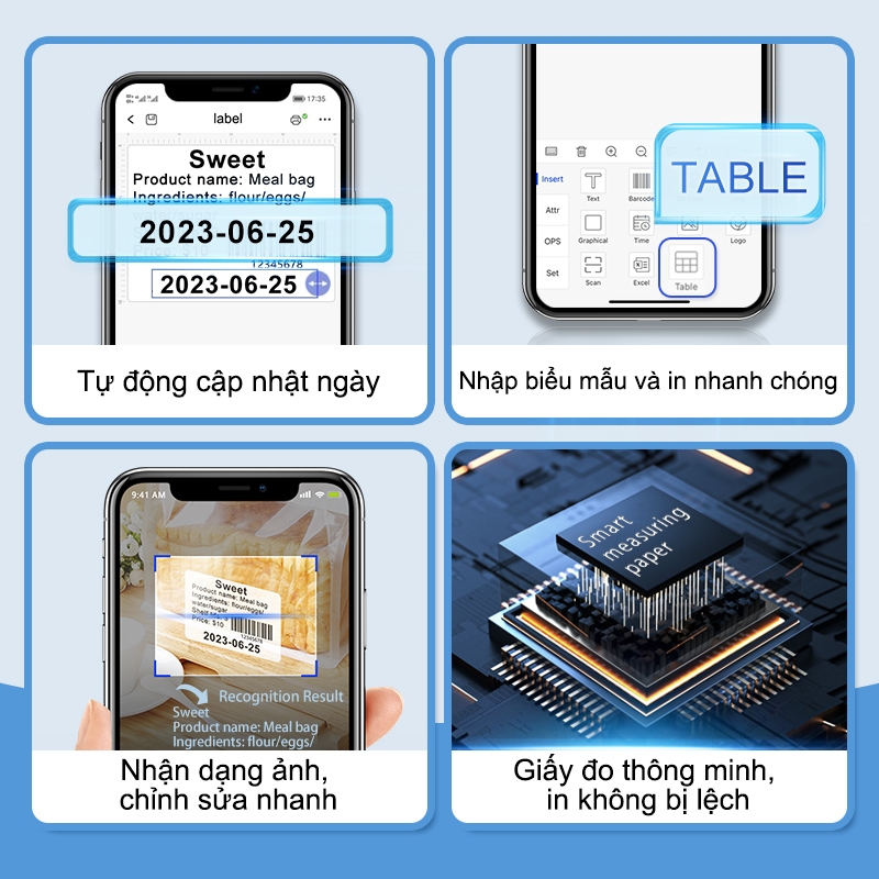 CLABEL 221D Máy In Nhiệt, Máy In Nhãn Để Bàn, Máy In Mã Vạch, Mã Vạch, Có Thể Kết Nối Điện Thoại Di Động Và Máy Tính 2 Năm Bảo Hành