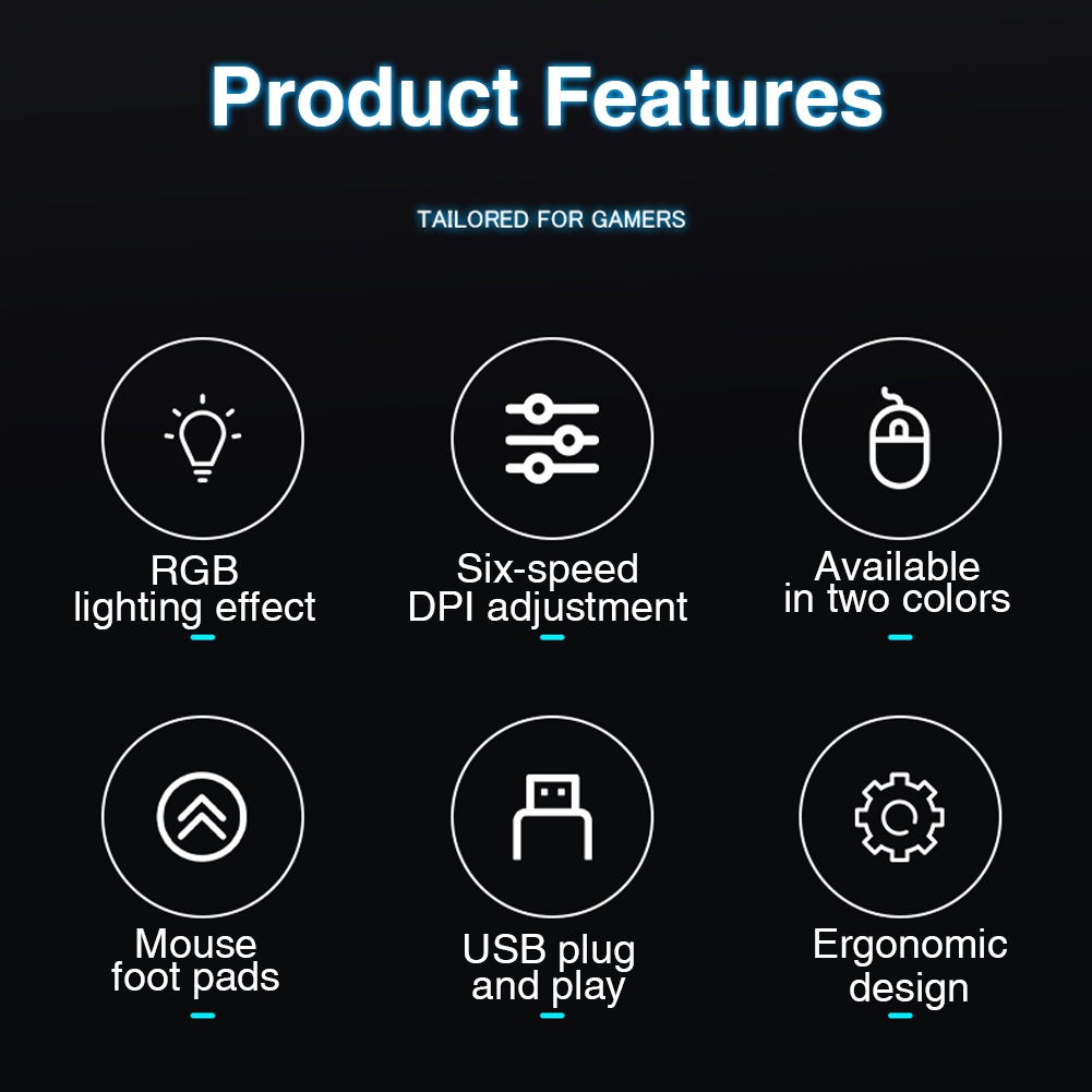 Hp Chuột Quang Có Dây g260 6 Tốc Độ 1200-1600 - 2400-3200 - 4800-12800dpi