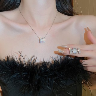 Vòng cổ Mạ Vàng Đính Kim Cương In Chữ Đơn Giản Phong Cách Nhật Bản Và Hàn Quốc Chất Lượng Cao